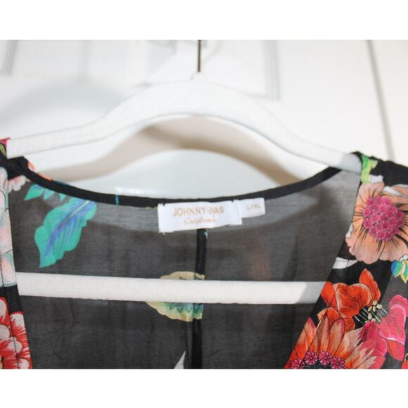 Johnny Was 'Evening Palace' Silk Blend Long Caftan sz L/XL - Picture 4 of 4